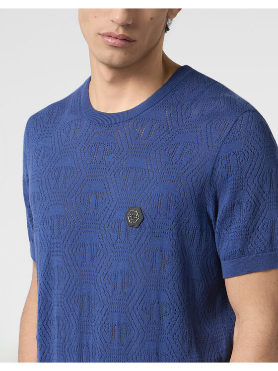 PHILIPP PLEIN PHILIPP PLEIN T-Shirt 30681 Tmavomodrá Regular Fit