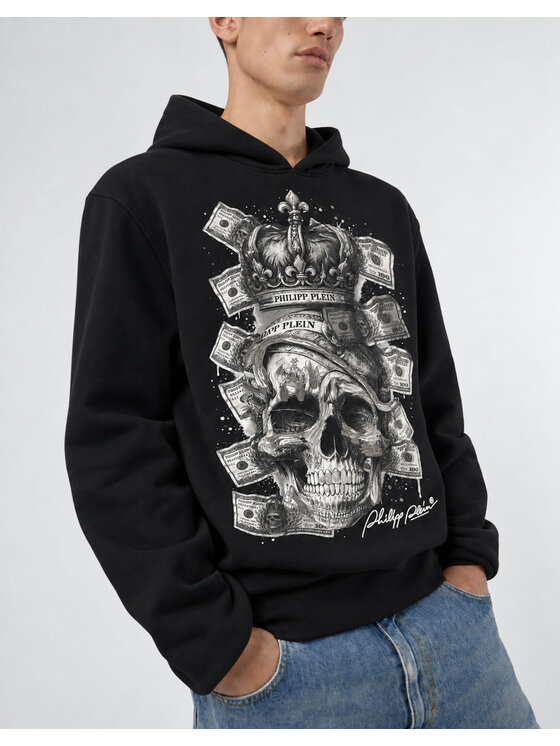 PHILIPP PLEIN PHILIPP PLEIN Bluza 31391 Czarny Regular Fit