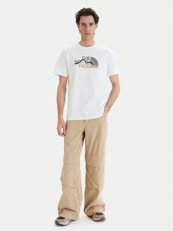 The North Face The North Face Marškinėliai Mountain Line NF0A8GUX Balta Regular Fit