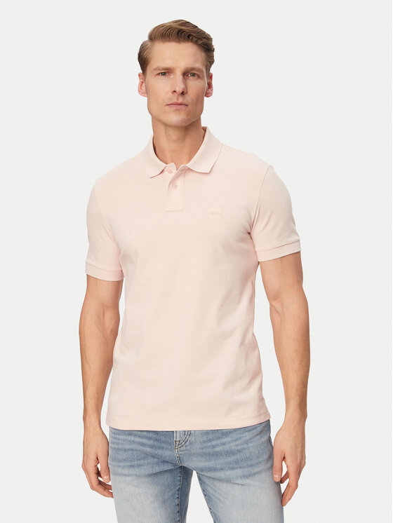 BOSS Tricou polo Passenger 50507803 Roz deschis Slim Fit