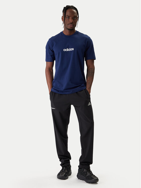 adidas adidas Tričko Essentials Linear JE8999 Tmavomodrá Regular Fit
