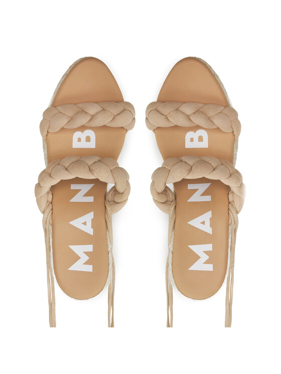 Manebi Manebi Espadrilles Hamptons Two Braided Bands Wedge Espadrilles M 1.1 WE Bézs