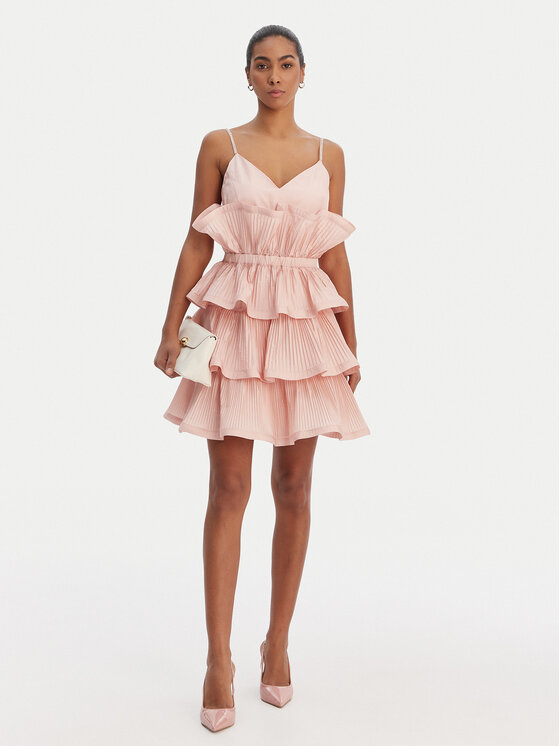 Fracomina Fracomina Coctailkleid FQ26SD1007W83101 Rosa Regular Fit