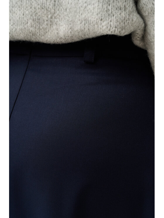 blue shadow blue shadow Spódnica trapezowa Spódnica midi z kieszeniami Kimbra Dark Navy - 44 Granatowy Regular Fit