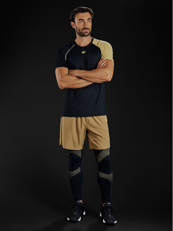 4F 4F Szorty sportowe GOLDEN WARRIOR Złoty Regular Fit