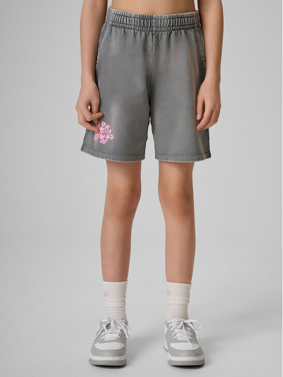 4F 4F Szorty sportowe SUMMER SPLASH Szary Loose Fit