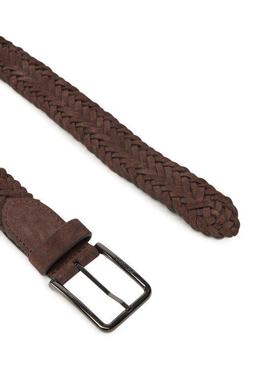 Calvin Klein Calvin Klein Moški pas Warmth Braided Suede 35Mm K50K512841 Rjava