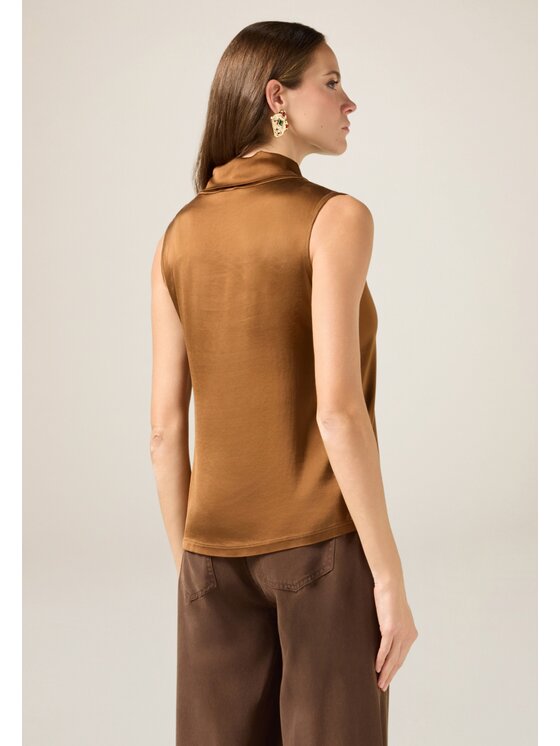 Oltre Oltre Blusa 2092R003187N022 Marrone Regular Fit