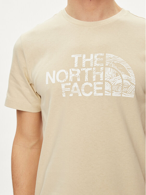 The North Face The North Face Tricou Woodcut Dome NF0A87NX Bej Regular Fit