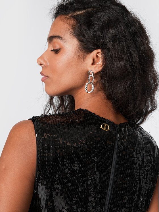 TWINSET TWINSET Rochie cocktail 222TT205D Negru Regular Fit