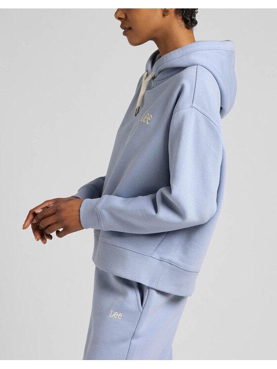 Lee Lee Felpa ESSENTIAL HOODIE Blu Regular Fit