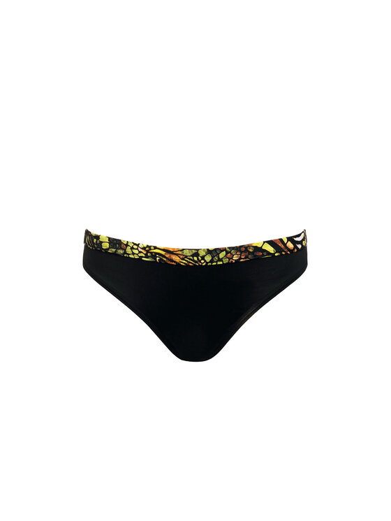 Miss Lou Miss Lou Bikini pezzo sotto Jolie Safari Fashion D-ML037 Nero