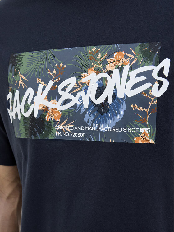 Jack&Jones Jack&Jones T-krekls Hawaii 12269324 Tumši zils Standard Fit