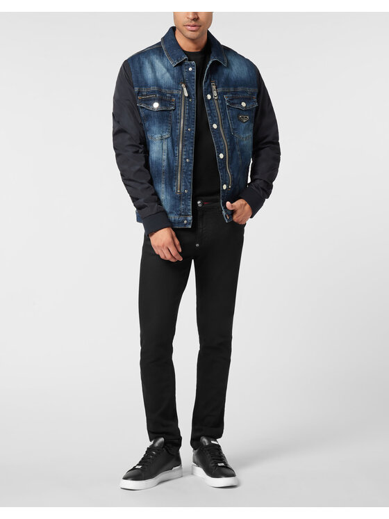 PHILIPP PLEIN PHILIPP PLEIN Kurtka jeansowa 27837 Kolorowy Regular Fit