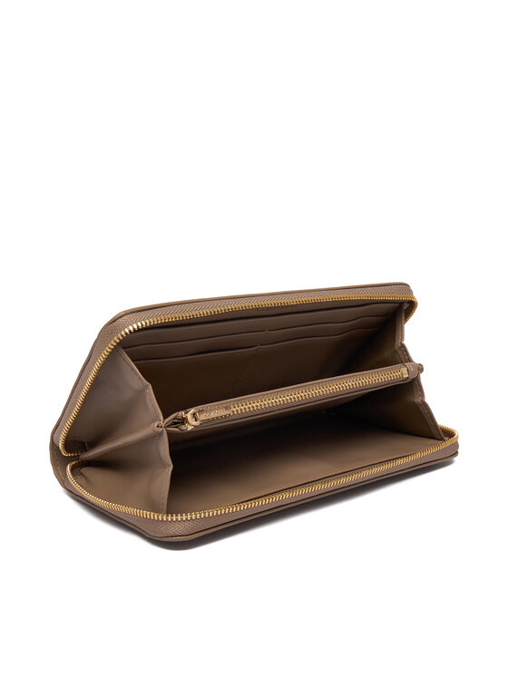 Calvin Klein Calvin Klein Πορτοφόλι Emblem Aop Embossed Long Wallet LV04F1097G Μπεζ