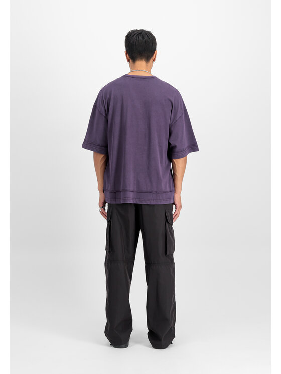 Alpha Industries Alpha Industries T-Shirt Open Edge T-Shirt Fioletowy Relaxed Fit