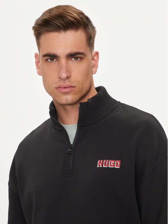 HUGO Hugo Bluza Diqiele 50517848 Czarny Relaxed Fit