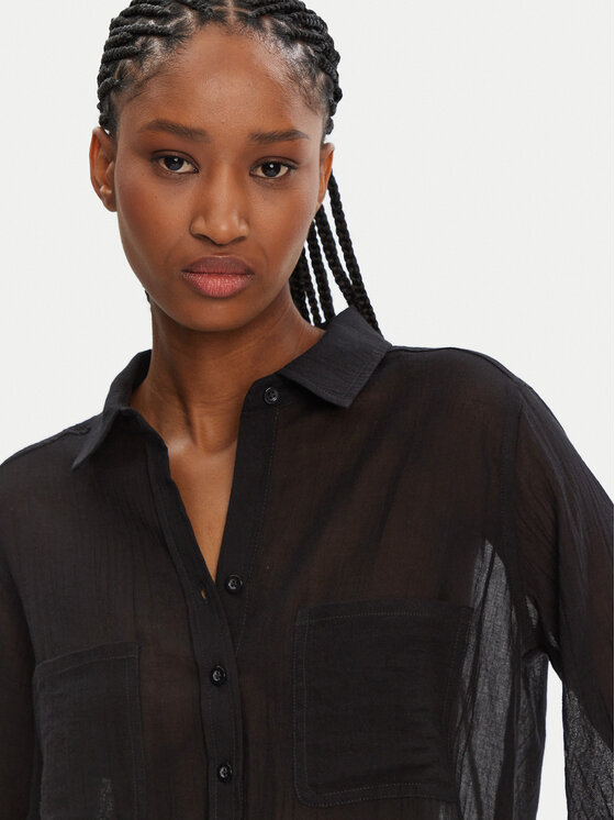 Seafolly Seafolly Camicia Breeze 54795-TO Nero Regular Fit