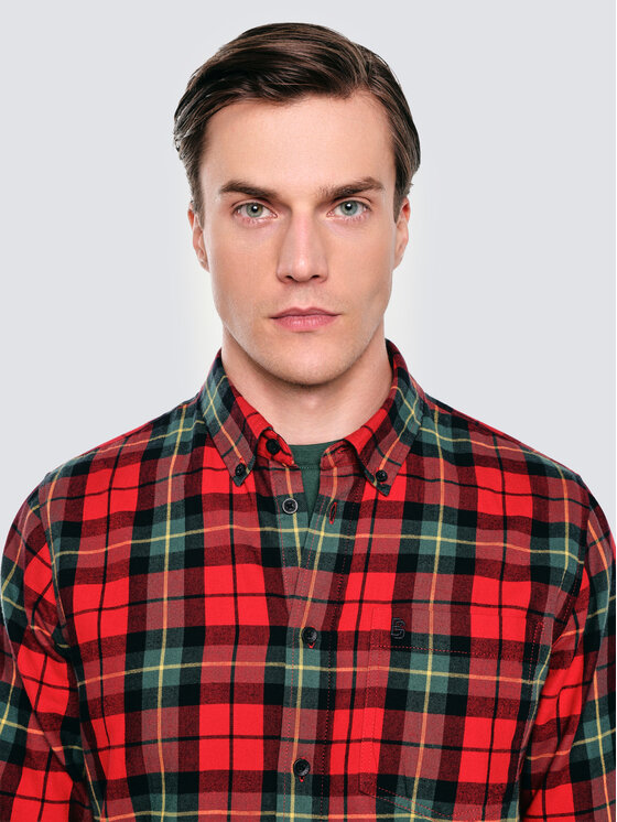 BIG STAR BIG STAR Koszula SENSITEWO Czerwony Basic Fit