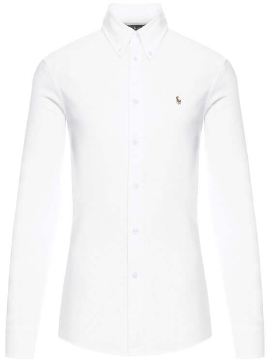 Polo Ralph Lauren Polo Ralph Lauren Koszula Washed Oxford 211743355 Biały Slim Fit