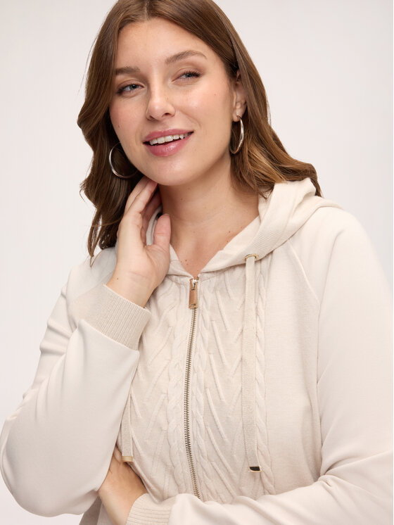 Fiorella Rubino Fiorella Rubino Bluza G80CL009526N002 Kremowy Regular Fit
