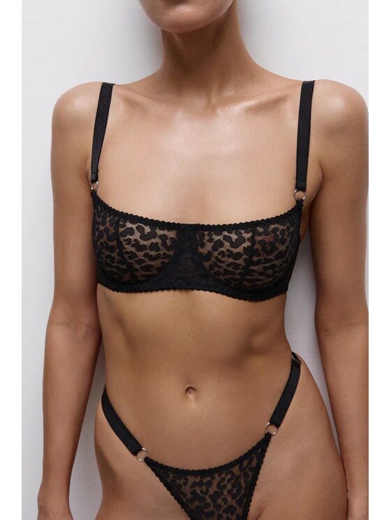 Merci Lingerie Merci Lingerie Biustonosz EB05LEO05 Czarny
