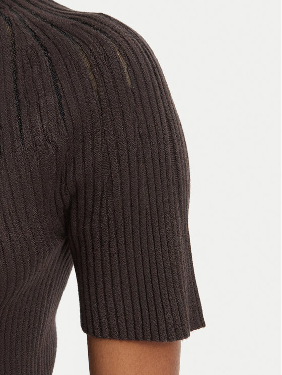 Rinascimento Rinascimento Blūze CFM0012383003 Tumši brūna Slim Fit