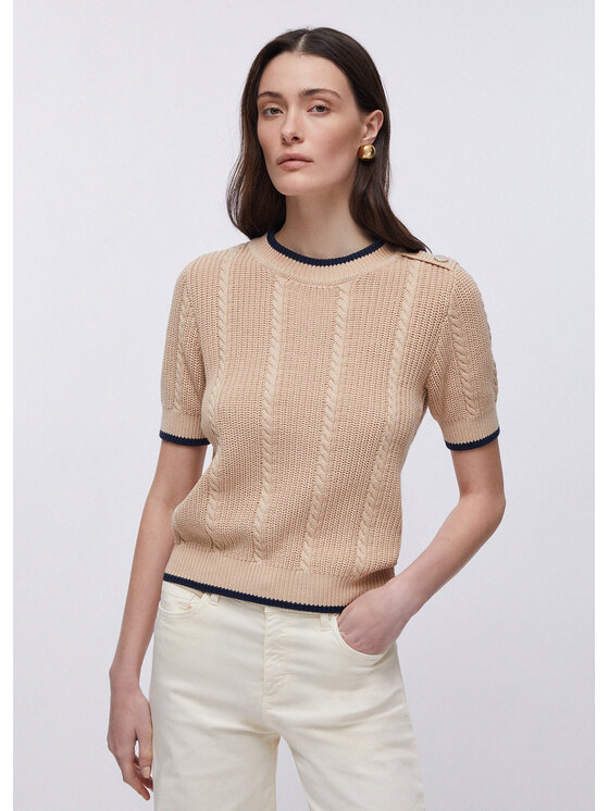 Liu Jo Liu Jo Maglione WA6522MS044C3970 Beige Regular Fit