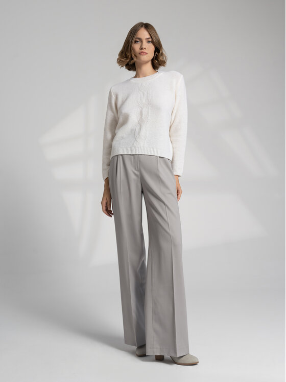 Aleksandra Suska Aleksandra Suska Sweter ESSENTIAL No 3 Écru Comfort Fit