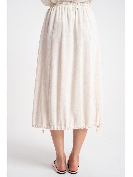 CLICK CLICK Midi sukně 50-750 Světle béžová Regular Fit