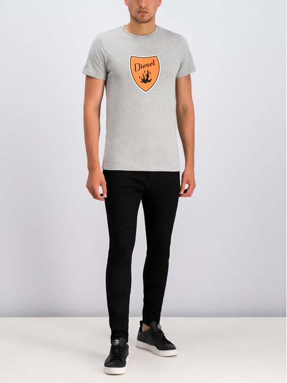 Diesel Diesel T-Shirt T-Diego-B2 00SXMH 0091A Szary Regular Fit