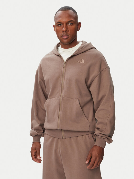 adidas Hanorac Kit Small Logo Full-Zip Hoodie KW2322 Bej Regular Fit