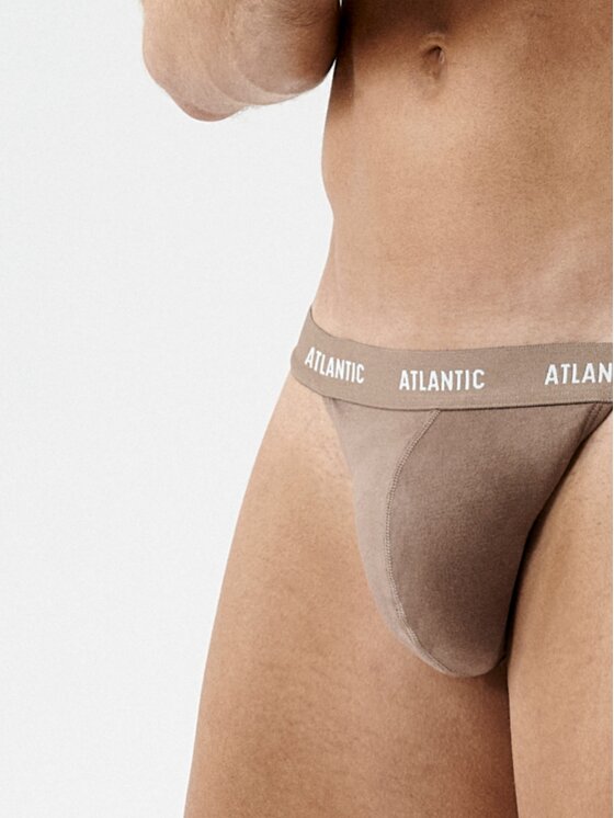 Atlantic Atlantic Slipy Tanga Brązowy