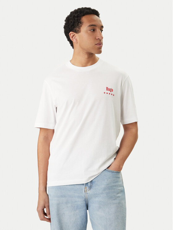 HUGO HUGO T-Shirt Nucavo 50560040 Bílá Regular Fit