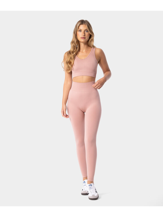 Carpatree Carpatree Legginsy Simply Leggings Różowy Fitted Fit