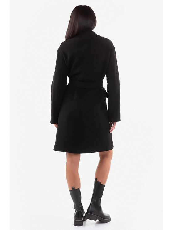 PINKO PINKO Vlněný kabát GIACOMINO 1 Černá Regular Fit