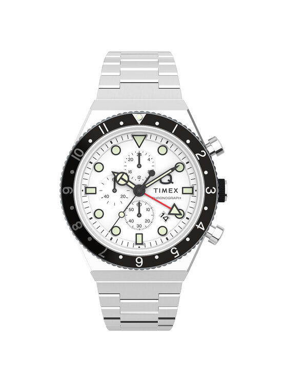 Timex Timex Zegarek TW2V69900 Srebrny