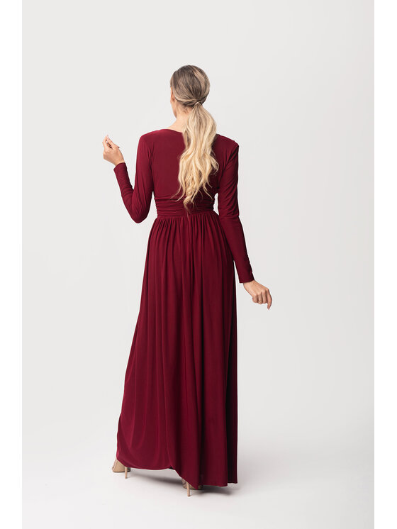 Aurora Aurora Sukienka wieczorowa Adelle Bordowy Ladies Fit