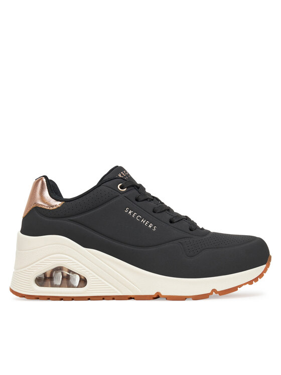 Skechers Sneakersy UNO Wedge - Hi Steps (177520-BBK) 177520/BLK Čierna