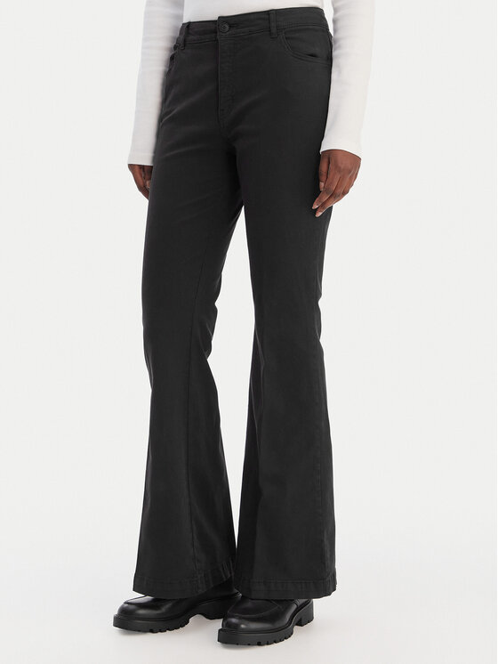 HUGO Pantaloni din material Hizama 50555763 Negru Regular Fit