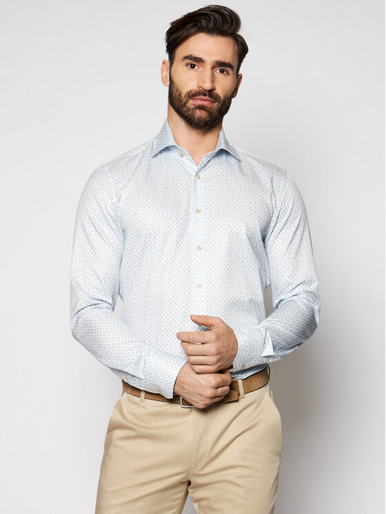 Camicia 712751 8117 Blu Slim Fit