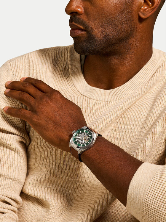 Fossil Fossil Pulkstenis Everett Skeleton Automatic ME3261 Zaļš