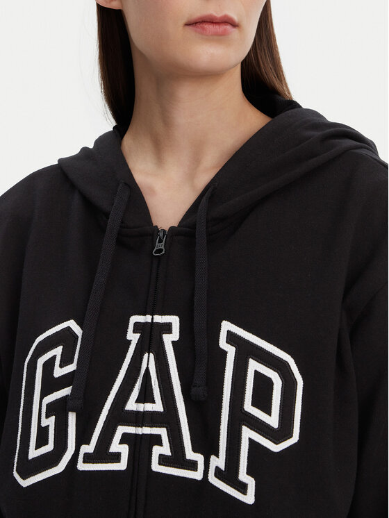 Gap Gap Majica dugih rukava 727433-04 Crna Relaxed Fit
