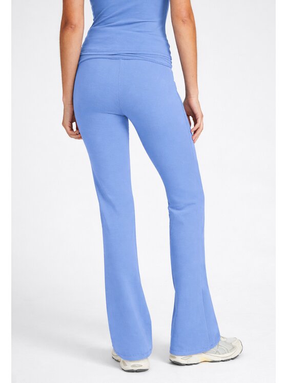 Style Republic Style Republic Legginsy Foldover Pants Niebieski jasny Athletic Fit