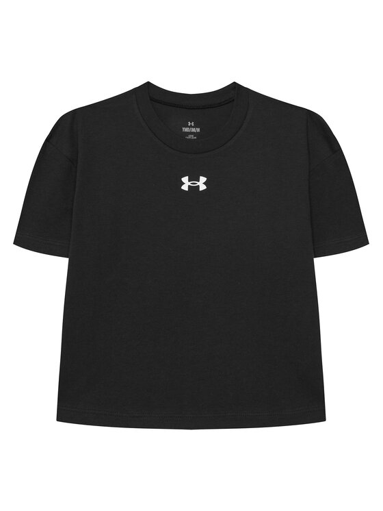 Under Armour Under Armour Тишърт Ua Crop Sportstyle Logo Ss 1380878 Черен Loose Fit