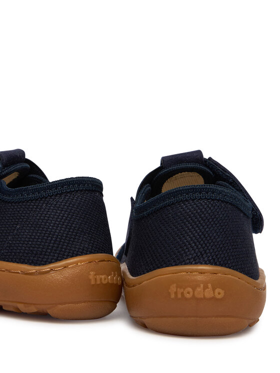 Froddo Froddo Kapcie Barefoot Canvas T-Bar G1700439 M Granatowy