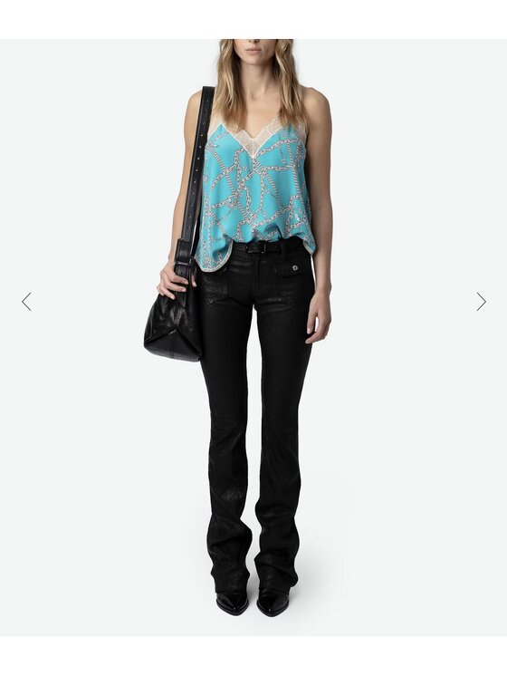 Zadig&Voltaire Zadig&Voltaire Bluzka WWCR245AQU Błękitny Modern Fit