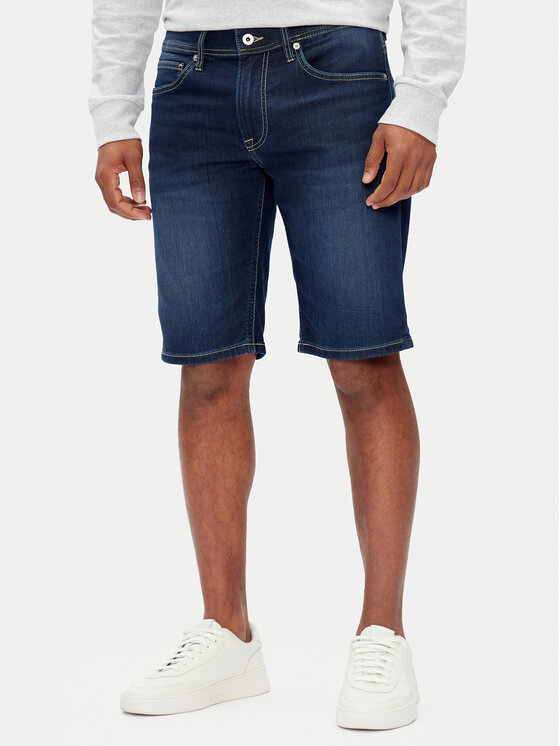 Pepe Jeans Pepe Jeans Pantaloni scurți de blugi PM801075 Bleumarin Slim Fit