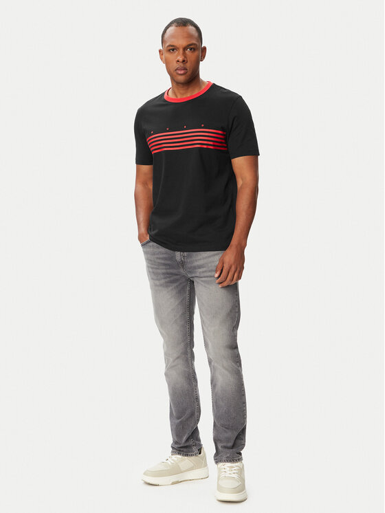 HUGO HUGO Тишърт Dempsy 50563796 Черен Regular Fit