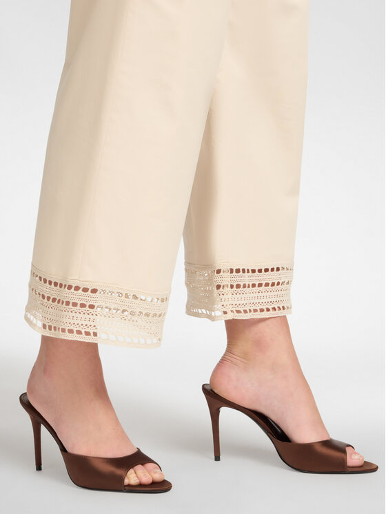 Elena Mirò Elena Mirò Pantaloni di tessuto P008P000456N002 Crema Regular Fit